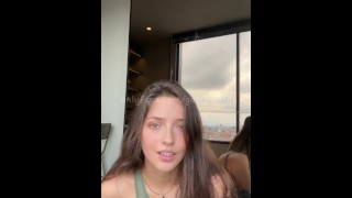 Sexy dance on the balcony with my pussy open and wet for u
